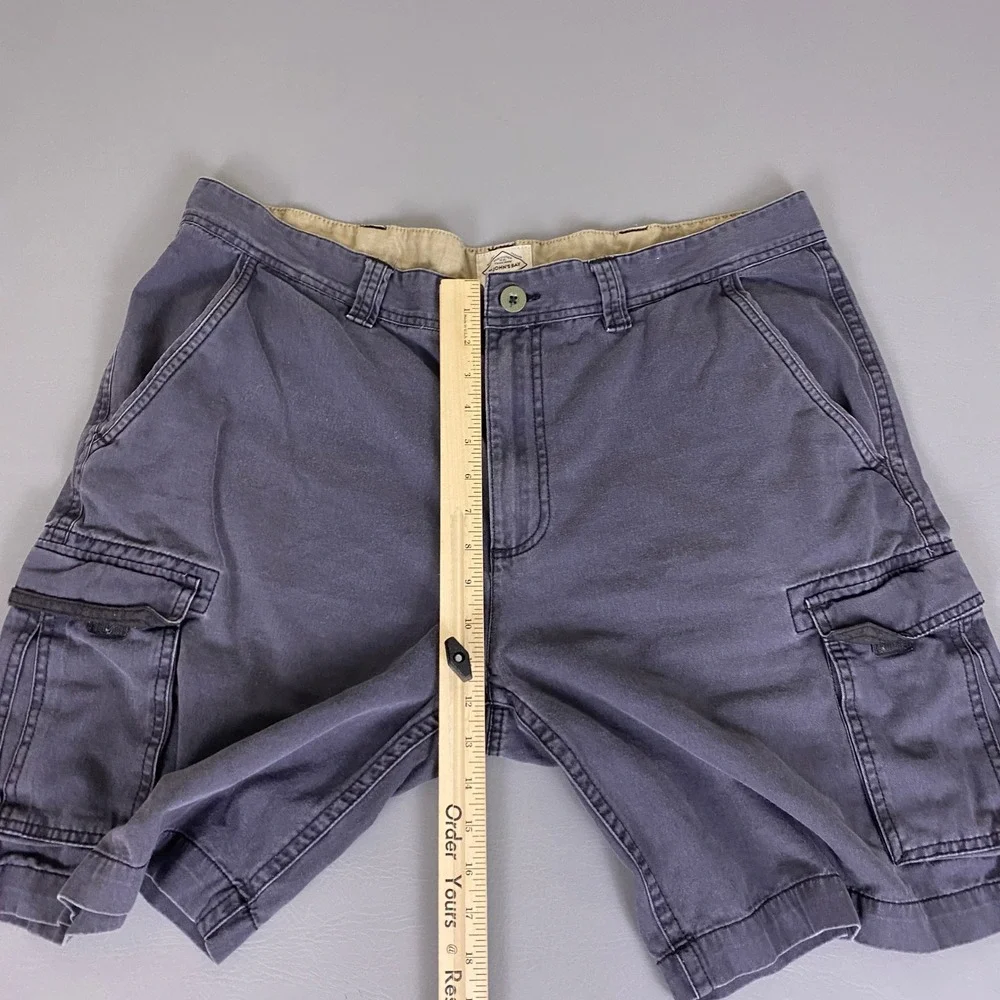 St. Johns Bay Cargo Shorts Men's Size 40 Gray Cotton Twill Outdoor Utility